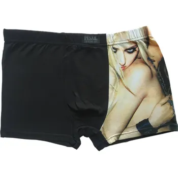 Boxerky Pánské bavlněné boxerky Pesail real Barva: černá, bílá, Velikost: 3XL