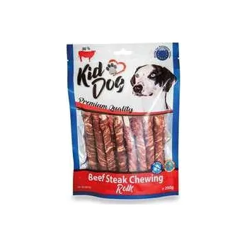 Pamlsek pro psa KIDDOG hovězí steak na buvolí tyčince - 8 mm/12 cm 250 g,rychlé dodání