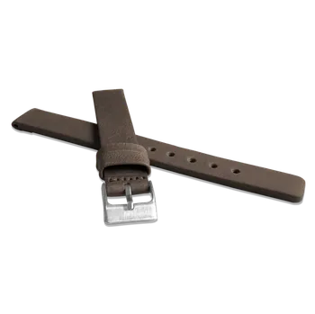Řemínek na hodinky LAVVU Tmavě hnědý hladký řemínek PLAIN z luxusní kůže Top Grain - 8 LSCUC08