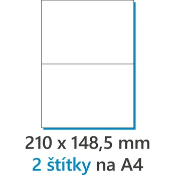 Samolepící etiketa Etiketa 210x148,5/100ks bílá, A4 Image 1/2