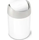 Simplehuman Mini odpadkový koš na stůl, 1,5 l, bílá ocel, CW2079