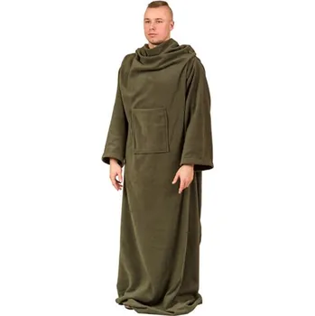 deka Hřejivá deka s rukávy - olivová
