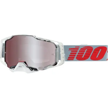 Motocyklové brýle a Motokrosové brýle 100% ARMEGA X-RAY HIPER - stříbrné zrcadlové sklo hiper