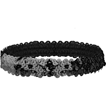 Flitrovaná čelenka z 20. let - Černá