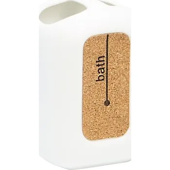 Držák na kartáček BISK Erga Corsa, držák na zubní kartáčky na postavení, bílá matná, ERG-05587