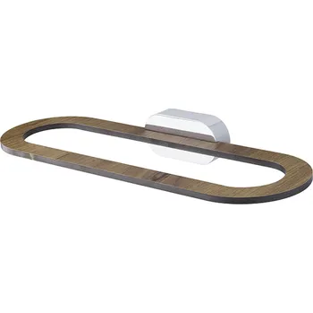 Držák na ručník BISK Erga Bergen, držák na ručníky 310 mm, chromová-hnědá, ERG-07069