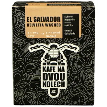 Káva Káva pro motorkáře El Salvador Helvetia Washed Bourbon drip bagy (balení 5 ks)