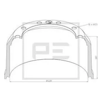 Brzdový buben Brzdový buben BPW 420x200 výška 287mm 4113