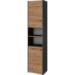 Nábytek PEGAS s.r.o. Koupelnová skříň SALY 40 2D, Dub antracit/Dub artisan