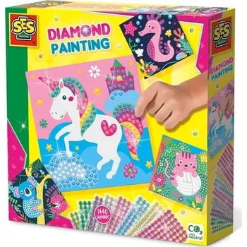 kreativní sada Zdobení třpytivými kamínky - veselá zvířátka