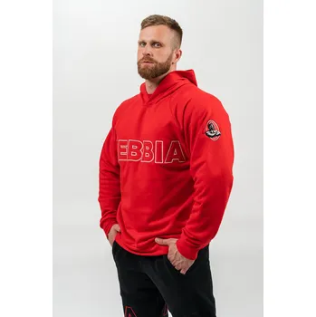 Pánská mikina NEBBIA Mikina s kapucí LEGACY červená L