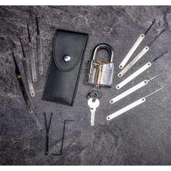 Zámek na kolo Sada šperháků XXL (plus zámek, klíč, pouzdérko kožené)