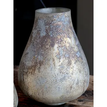 Váza Mocca rtuťová skleněná dekorační váza / svícen Vissia - Ø 20*26 cm