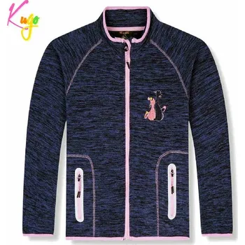 Dívčí mikina Dívčí flísová mikina Kugo FM9718, tmavě modrá