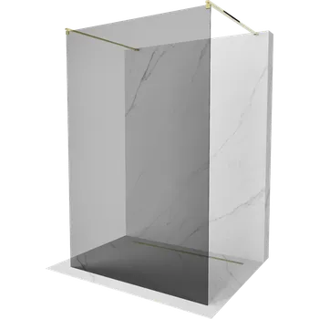 Mexen Kioto volně stojící sprchová stěna 110 x 200 cm, grafit 8 mm, zlatá - 800-110-002-50-40 Sprchové stěny