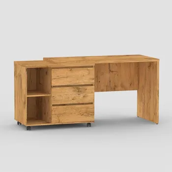 Psací stůl Psací (PC) stůl s otočným kontejenrem Rea Roy - Psací stůl rohový i rovný