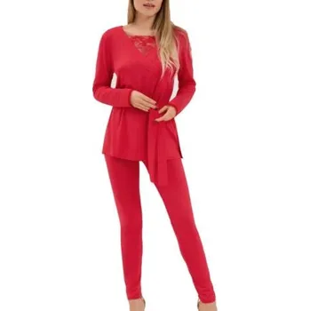 Dámské pyžamo Dámské pyžamo Lisca 23387 Sympathy červená M