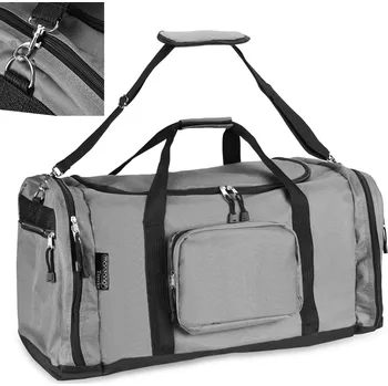 Cestovní taška na rameno 109601 90 l šedá Cestovní taška Cestovní taška na rameno 109601 90 l šedá