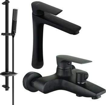 Vodovodní baterie Mexen Axel DB72 vanová sada, černá - 73813DB72-70 Bateriové soupravy
