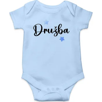 Kojenecký body Personal Dětské body - Družba s hvězdičkou Barva: Modrá, Velikost nejmenší: 6 měsíců