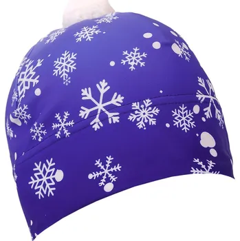 Čepice COLLM Čepice s bambulí zimní vločky Velikost: L/XL obvod hlavy 55-60cm