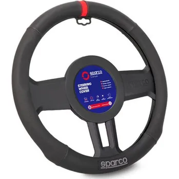 Potah na volant SPARCO CORSA SPS136 kryt volantu, červená (PVC, rubber)