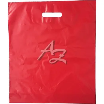 Dárková taška taška PE 38x44+4cm,průhmat ČERVENÁ