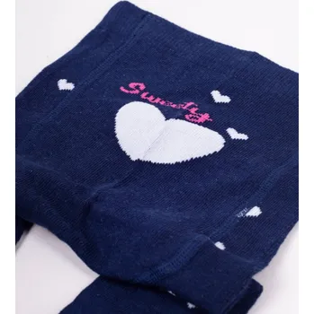 YO Punčocháče punčocháčky punčošky RAB0003G tm. modré se srdíčky velikost oblečení - děti: 80/86