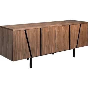 Příborník do zásuvky Moderní příborník Vita Naturale hnědý s kovovými nožičkami 191cm