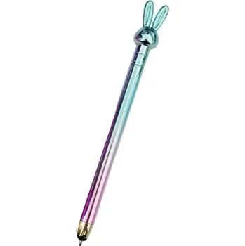 Metalická propiska s králíčkem - tyrkysová (1ks)