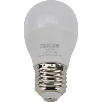 Zářivka Tracon electric LED žárovka koule E27 8W - teplá - s chipem LGS458W