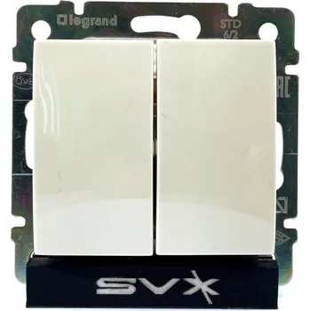 vypínač LEGRAND Valena vypínač č.6+6 béžový 71x71x37mm