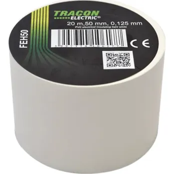 Izolační páska Tracon electric Páska izolačná bílá 20mx50mm 20mx50mm