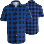 Procera FLANELOVÁ KOŠILE S KRÁTKÝM RUKÁVEM, MODRÁ Velikost: XXL