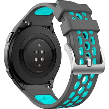 Ostatní příslušenství k chytrým hodinkám Dvojbarevný řemínek pro Huawei Watch GT 2e Barva: Šedo-tyrkysový, Pro Přístroj: Huawei Watch GT 2e