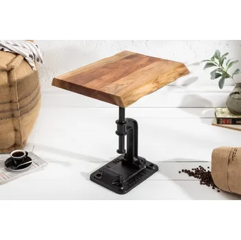 Taburet Jedinečná masivní taburetka Bali hnědá