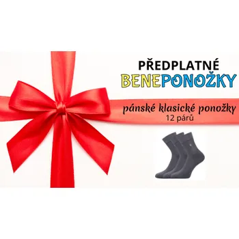 Pánské ponožky BENEPONOŽKY Klasické PÁNSKÉ ponožky - PŘEDPLATNÉ (12 párů ve 4 zásilkách/rok) 39-42