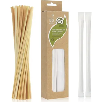 Karnevalový kostým Slámová brčka v papírovém obalu - 50 kusů