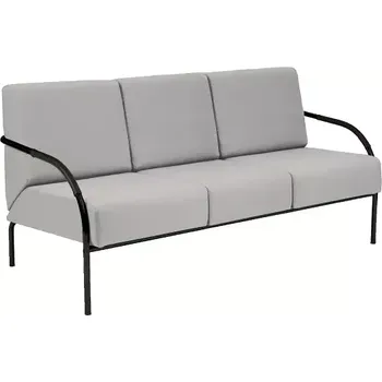 Sedací souprava SPA 3 černý lak, koženka AN 052 - koženka šedá