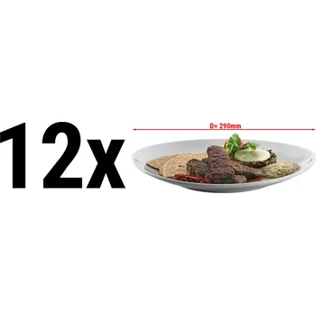Talíř G.Gastro (12 Kusů) ENTITY - Talíř Grill - Ø 290mm - bílý