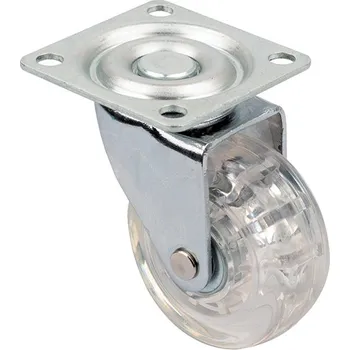 StrongCastors kolečko TOP-E průměr 50mm transparentní čirá bez brzdy (StrongCastors kolečko TOP-E průměr 50mm transparentní čirá bez brzdy)