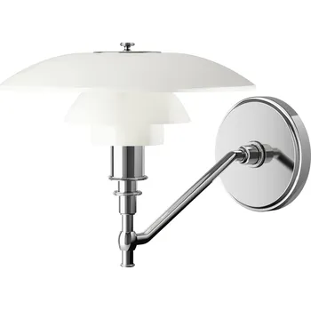 Nástěnné svítidlo Louis Poulsen, Nástěnné svítidlo PH bez viditelného kabelu a vypínače 28,5 cm chrom - Formadore