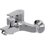 CERSANIT - Vanová baterie VERO jednopáková, nástěnná, s pevným výtokovým ramínkem, s přepínačem, CHROM S951-004