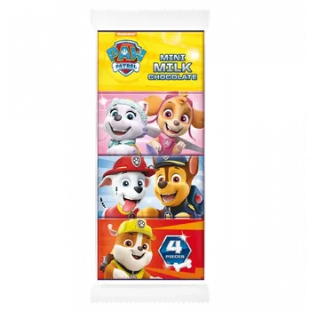 Cukrovinka Paw Patrol mléčná čokoláda (4x20g) 80g