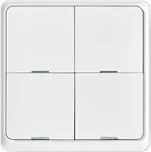 NEDIS chytrý nástěnný vypínač Zigbee 3.0 nástěnný držák čtyři tlačítka bílý