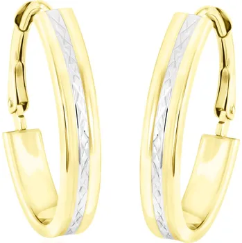 Náušnice GEMMAX Zlaté náušnice Ovály na klapku – zlatý šperk ryzosti 585/1000 v Dárkovém balení s Certifikátem GLECN-01570