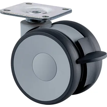 Nábytkové kování TENTE kolečko Linea 65mm s brzdou 70kg tmavě šedá (TENTE kolečko Linea 65mm s brzdou 70kg tmavě šedá)