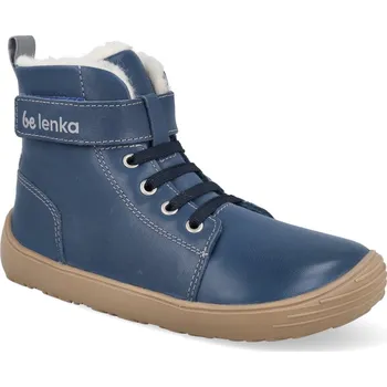 Dívčí zimní obuv Barefoot dětské zimní boty Be Lenka - Winter Kids modré Velikost: 27