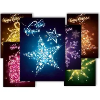 Pohlednice vánoční 137 D sametové lamino