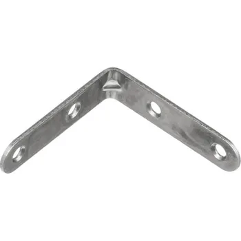 Nábytkové kování STRONG Úhelník 60x60mm s prolisem zinek bílý (STRONG Úhelník 60x60mm s prolisem zinek bílý)